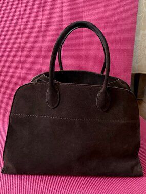 Margaux 15 Style Suede bag, brown,